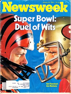 Joe Montana & Ken Anderson Super Bowl 16 1982 Newsweek magazine - Pro